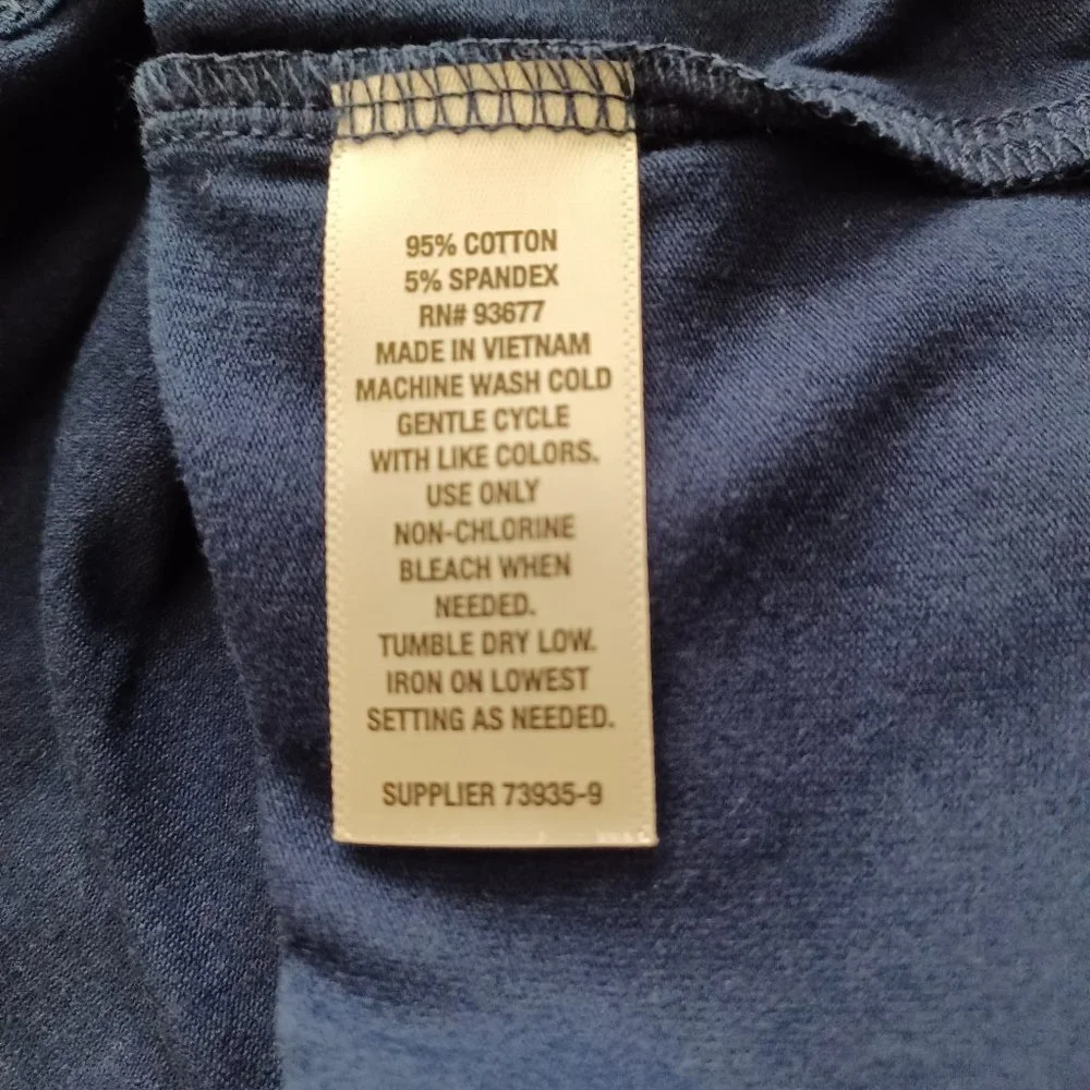 New... Size 2X  Navy Blue Camisole  95% Cotton 5% Sspandex - Picture 4 of 4